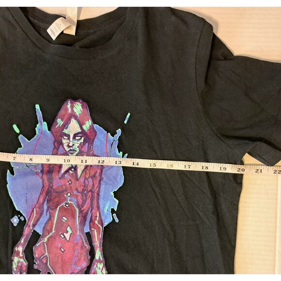 Wednesday Addams Undead Zombie Womens Large Graphic Tee Shirt Bella Canvas - Picture 3 of 6